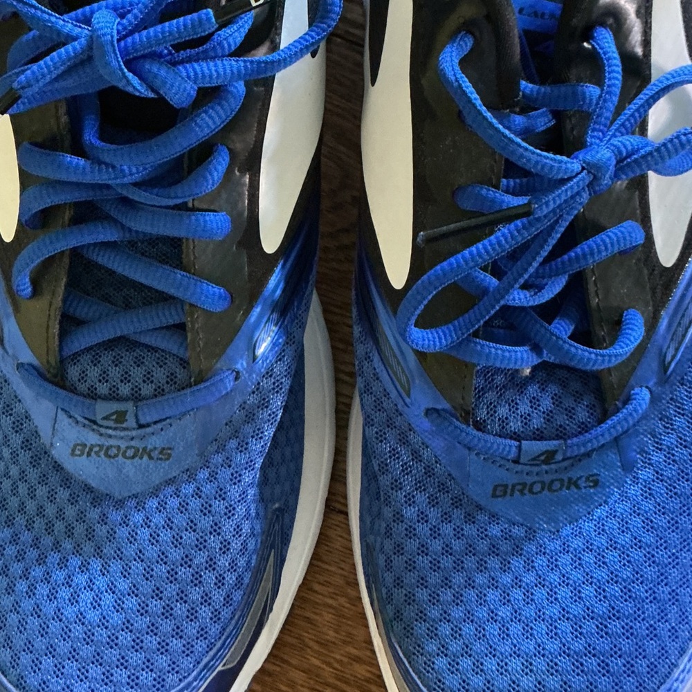 Brooks Launch 4 Athletic Sneakers Shoes Men’s size 11.5 Blue Black - Picture 6 of 12
